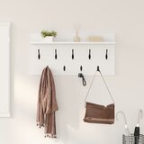 vidaXL Vješalica za kapute na zidu s policom Zidne s pohranom Bijelo 80 x 40 x 12 cm | shoptok.hr