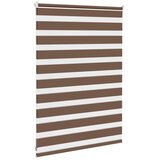 Zebra zavjesa smeđa 100x100 cm širina tkanine 95,9 cm poliester | Shoptok.si