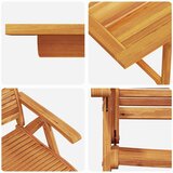  Vrtni set za objed 9 kom. Smeđa Čvrsto drvo akacije 240 x 100 x 75 cm | shoptok.hr