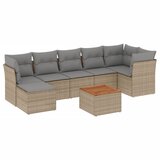 Maison Chic Seti vrtnega pohištva - Vrtna garnitura - Vrtni pohištvo set 8-delna z blazinami bež poli ratan, (21798837) | Shoptok.si