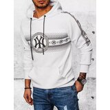 DStreet Bluza męska z kapturem i nadrukiem biała | shoptok.hr