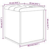 vidaXL Klop za shranjevanje betonska siva 42x42x45 cm inženirski les | Shoptok.si