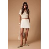TRENDYOLMILLA Ženski šorc TWOSS25SR00200, Krem Cene