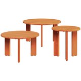  Kava Stol 3 pcs Vosak smeđa Masivna borovina | shoptok.hr