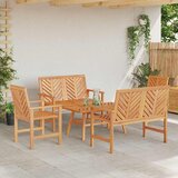  Set lounge namještaja za vrt 5 pcs Smeđa Čvrsto drvo akacije | shoptok.hr