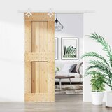  Klizna vrata 70 x 210 cm Čvrsta borovina (neobrađena) | shoptok.hr