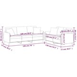  2-dijelni set sofa s jastucima crni od tkanine | shoptok.hr