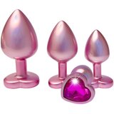DREAMTOYS Gleaming Love - set analnih čepića sa srcima (ružičasti) | shoptok.hr