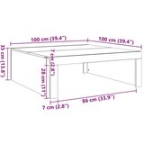  Stolić za kavu bijeli 100 x 100 x 35 cm od iverice | shoptok.hr