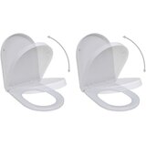  WC deska s počasnim zapiranjem 2 kosa plastična bela | Shoptok.si