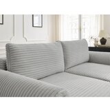 Bobochic Paris Svetlo siva raztegljiva sedežna garnitura iz rebrastega žameta 257 cm Lucien – | Shoptok.si