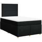  Krevet box spring s madracem crni 120 x 190 cm od tkanine | shoptok.hr