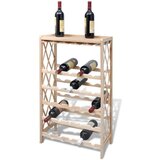 vidaXL Stalak za vino za 25 boca od masivne jelovine Cijene