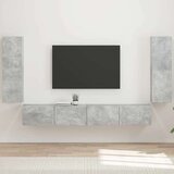  Set omare za televizijo na steni 4 pcs Betonsko siva, (5000132722) | Shoptok.si