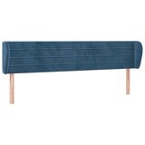  Vzglavje z ušesi temno modro 203x23x78/88 cm žamet, (20932117) | Shoptok.si