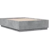 vidaXL Posteljni okvir betonsko siv 120x190 cm inženirski les, (21112562)