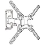 Xstand TILT/ARM SHORT 23/60 Nosač za TV/Nagib+8-10/ Rotacija +90-90/VESA 400x400/30kg/6-26cm od zida