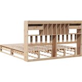  Krevet s regalom za knjige bez madraca 200 x 200 cm od borovine | shoptok.hr