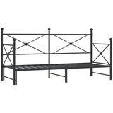 Krevet na rasklapanje bez madraca crni 90x190 cm čelik | Eponuda.com