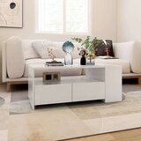 vidaXL Klubska mizica bela 102x55x42 cm konstruiran les | Shoptok.si