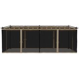  Sjenica s mrežastim smeđesiva 6 x 3 m krem čelična | shoptok.hr