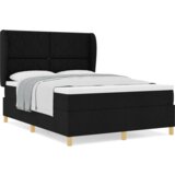  Postelja s vzmetnico Črna 140x200 cm Tkanina, (22051786) | Shoptok.si