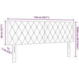 VidaXL Uzglavlje s Kristalnim Dugmetom Ružičasto 140 cm Bar&amp;scaron;un Slike