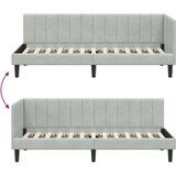  Kutni okvir kreveta s uzglavljem Svjetlosiva 80 x 200 cm Baršun | shoptok.hr