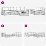  Set vanjskih sofa 7 kom. Bijela i krem Čvrsto drvo akacije | shoptok.hr