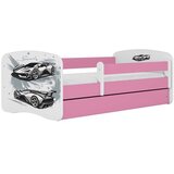 HAPPYKIDS Dječji krevet Dreamy trkaći auto 2 180x80 bez madraca s ladicom Rozičasta | shoptok.hr