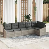 vidaXL Garnitura vrtne sofe Set od 6 Siva PE Wicker Vrtna sofa stolica | shoptok.hr