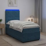  LED okvir za krevet s madracem Plava 100 x 200 cm Baršun | shoptok.hr