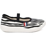 Shelvt Black and white lightweight slip-on sneakers with a zebra motif | shoptok.hr