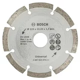 Bosch Diamantna rezalna plošča (premer: 115 mm, debelina: 1,7 mm, izvrtina: 22,23 mm, za gradbeni material)
