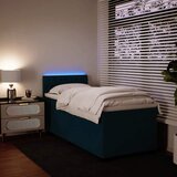 Box spring krevet s madracem plavi 100x200 cm baršunasti | shoptok.hr