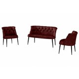Atelier Del Sofa sofa i fotelja roma black metal claret red Cene