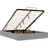 vidaXL Otomanski posteljni okvir z vzmetnico siv 140x200 cm blago | Shoptok.si