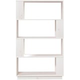 Ormarić za knjige / pregrada bijeli 80x25x132 cm od borovine | shoptok.hr