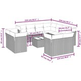  12-dijelni set vrtnih sofa od poliratana s jastucima bež | shoptok.hr
