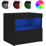 vidaXL Nočna omarica z LED lučkami črna 50x40x45 cm, (21008072) | Shoptok.si