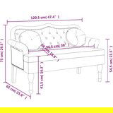  Klupa s jastucima crna 120 5 x 65 x 75 cm baršunasta | shoptok.hr