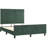  Za krevet s uzglavljem tamnozeleni 140x190 cm baršunasti | shoptok.hr
