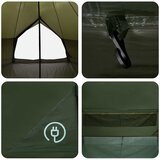 Tipi šator s krovom Maslinastozelena 500 x 500 x 300 cm | Eponuda.com