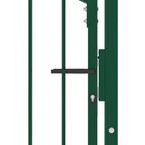 vidaXL Vrata za ograjo s konicami jeklo 100x175 cm zelena | Shoptok.si