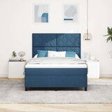vidaXL Krevet s box springom i madracem plave boje 140x200 cm tkanina | shoptok.hr