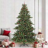 vidaXL Umjetno božićno drvce s nogom with LEDs s stalakom 240cm PVC | shoptok.hr
