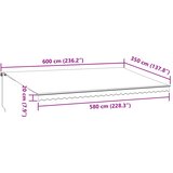 Tenda na ručno uvlačenje smeđa 600 x 350 cm | shoptok.hr
