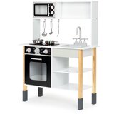  Drvena dječja kuhinja s pečnicom, mikrovalnom + kuhinjski dodaci | shoptok.hr