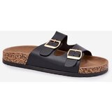 EVENTO Women's sandals with buckles made of eco leather black Iskira | shoptok.hr