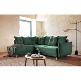 Miuform Zelena sklopiva kutna garnitura od samta (s lijevim kutom) Lazy Lukka – | shoptok.hr